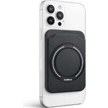 Coverzone Telefon Kartlığı 360 Derece Döner Yüzüklü Standlı Açılabilir Kart Bölmeli Manyetik Uyumlu Telefon Arkası Kart Tutucu Pratik Cüzdan Stand Aparatı