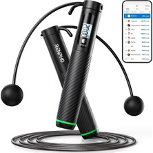 Renpho Intelligentes Springseil Mit Zähler, Kabelloses Springseil Verstellbar, App Analysedaten, Springseil Fitness Herren Frauen Kinder, Crossfit Trainingsausrüstung