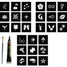 Minimal 27 Desen Hint Kınasıyla Geçici Dövme Yapma Seti