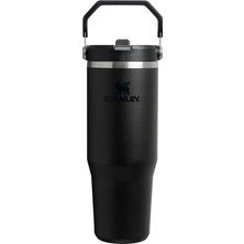 Stanley Iceflow Flip Straw Tumbler Pipetli Termos Bardak, Siyah 2.0, 0.89 Litre