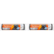 Karahanbey Macromax Profesyonel Çöp Torbası Boy (80X110 Cm) 10 Adet, Ultra Dayanıklı Kalın Siyah Endüstr