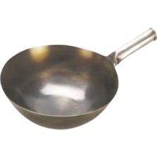 Şef Wok Tava 34- cm Çelik Tava Şef Tava Paslanmaz Çelik Tava