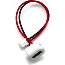 Roboyol Store 2 Pin Type C USB Uzatma Kablo 10CM Beyaz