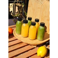 6 Adet 150 ml Cam Detoks Şişe Sızdırmaz Kapaklı 150 cc Şeffaf Ginger Shot Şişesi Şat Detox