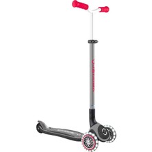 Globber Master 3 Tekerlekli Katlanabilir Işıklı Kırmızı-Siyah Scooter