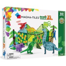 Magna Tiles Dinozor Dünyası Oyuncak, 50 Parça, Xl, Standart, Uzun Kollu