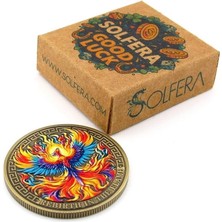 Zümrüdü Anka Kuşu Yeniden Doğuş Phoenix Manifest Metal Para Coin CP073