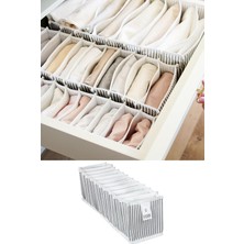 Pazar Kapısı Akordiyon Çekmece Içi Düzenleyici Organizer (5 Adet Gri, Small)