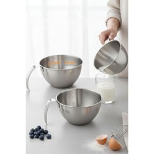 Transformacion Inox Çelik Profesyonel Ölçülü Karıştırma Kabı Seti -400-600 ml Sos &amp; Hazırlık Şefi Serisi