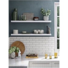 Empressco 2 Adet 80X15 cm Uçan Raf Suntalam, Gizli Monte, Şık ve Kullanışlı Set