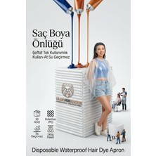 Transformacion Saç Boyası Önlüğü 30 Adet - Tek Kullanımlık Kullan-At Su Geçirmez Şeffaf Kuaför ve Berber Pelerini 717559
