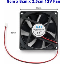Roboyol Store 12V 8X8CM Fan 8025