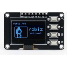 Roboyol Store 0.96 Butonlu 128X64 OLED LCD Mavi
