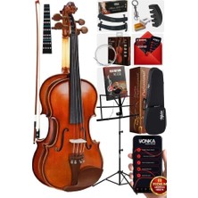 Midex GLA-124X Set Profesyonel Üst Kalite Gül Ağacı Keman 4/4 Tam Boy