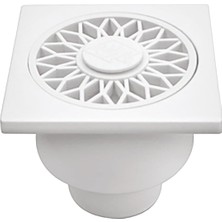 Karahanbey BADEM10 Yer Süzgeci Banyo Izgara Lavabo Pis Su Gideri Kapak Kapağı Alttan Giderli Yer Sifonu