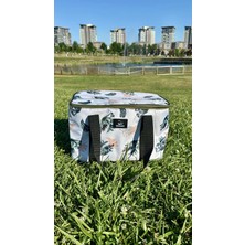 Bereketli Store 40 Litre Desenli Buzluk Termos Çanta | Büyük Boy Isı Yalıtımlı Piknik Kamp ve Plaj Çantası Papatya D