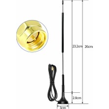 Roboyol Store 868MHZ Anten 1 Metre Kablo Sma Erkek