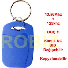 Roboyol Store Çift Frekans Rfid Anahtarlık Uıd 125KHZ 13.56MHZ