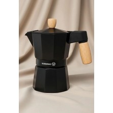 Bereketli Store Korkmaz Etna Moka Pot 150 ml – Alüminyum Döküm Gövdeli Espresso ve Kahve Demleme Makinesi
