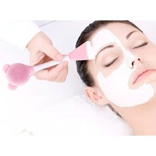 Cansa Silikon Yüz Temizleme Fırçası ve Maske Uygulama Spatulası