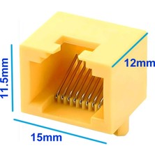 Roboyol Store 12MM Sarı RJ45 Soket