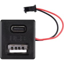 Roboyol Store Type-C / USB A Dişi Soket Kavisli