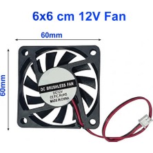 Roboyol Store Dc 12V 6X6CM Fan 6010
