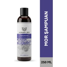 Ashley Joy Mor Şampuan 250ml Platin, Sarı Saçlar İçin Turunculaşma Karşıtı Keratin, Aminoasit İçerikli Parabensiz Silver