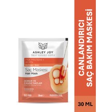 Ashley Joy Canlandırıcı Saç Maskesi 30 ml – İpek Proteini ve Biotin İçeren, Yıpranmış ve Donuk Saçlar İçin Günlük Onarım