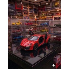 Oyuncak Sahili Lykan Hypersport Tarz Metal Koleksiyon Işıklı Far Sesli Araba 13X5 Fast Furıous Hızlı Öfkeli Kırmızı