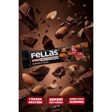 Fellas Yüksek Protein Bar - Bademli ve Kakaolu (45 g) x 12 Adet