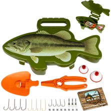 Flambeau Outdoors Wild Bite Olta Takımı Seti / Yeşil/bass - Yeni Başlayanlar Için Olta Kutusu, Levrek/panfish/alabalık, Kürek ve Pense Yakalamak Için 25 Parça Çok Amaçlı Takım Çeşitleri
