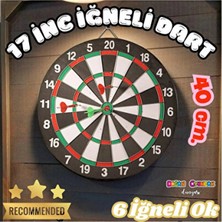 Empressco 17 Inç Çift Taraflı Dart Tahtası, Metal Iğne Uçlu, Eğlence Dolu Oyun Seti