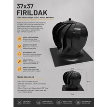 Dorello Baca Aspiratörü Döner Şapka Soba Borusu Esmatik 37X37 cm Rüzgar Gülü Baca Fırıldağı