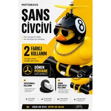 Motobros Motosiklet Bisiklet Aksesuar Motorcu Şans Civcivi Gidona Takılan Ve Yapışabilen Civciv Süs Sarı