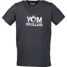 Yöm Okulları Kısa Kol Penye T-Shirt Antrasit 15-16 Yaş