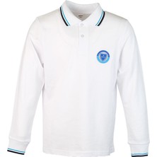 Bümed Meç Okulları Uzun Kol Polo Yaka T-Shirt Beyaz 6-7 Yaş