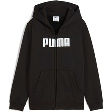 Puma Erkek Siyah Puma Ess Logo Full-Zip Hoodie Fl Siyah Erkek Sweatshirt
