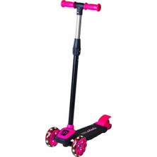 Empressco LED Işıklı 3 Tekerlekli Pembe Çocuk Scooterı, Eğlenceli ve Güvenli Kullanım