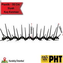Platin Hırdavat Kuş Konmaz Plastik  50CM Siyah 10 Adet
