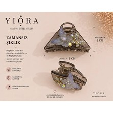Yiora Premium Seri Kristal Taşlı Kelebek Detaylı Ithal Mandal Toka 5cm