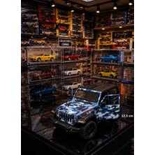 Oyuncak Sahili Jeep Wrangler Rubicon Metal Koleksiyon Model Jip Kapıları Açılır Mavi Askeri