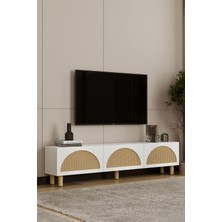 Mufi Wood Hazeran Kapaklı Bohem Ayaklı Tv Ünitesi