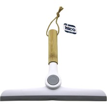 Gees Global Oynar Başlı Camsil - Cam Silme Aparatı Ahşap Sap - Plastik Uç Sap - 16.5 Uç : 24CM