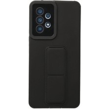 Hayat Store Samsung Galaxy A53 5g Kılıf Mega Standlı Silikon - Siyah