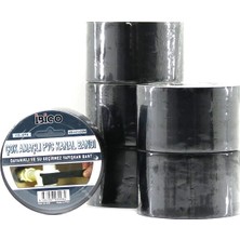 Tios Shop Krm 6 Adet 48MMX20MT Siyah Çok Amaçlı Pvc Kanal Bandı Bant Su Geçirmez (5047) Krm
