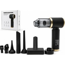 Gees Global Handheld Vacuum Cleaner 2in1=çekme - Üfleme Oto - Araç - Ev El Tipi Süpürge Şarjlı Mini - Ta