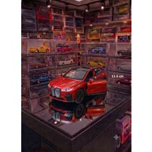 Oyuncak Sahili BMW İX Metal Araba Kapılar Açılır Çekbırak ix 11.5cm Diecast Koleksiyon Metalic Kırmızı Lisanslı Orıgınal Model Wlly