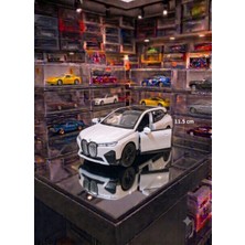 Oyuncak Sahili BMW İX Metal Araba Kapılar Açılır Çekbırak ix 11.5cm Diecast Koleksiyon Metalic Beyaz Lisanslı Orıgınal Model Wlly