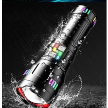 Sepetopia Pro F-3002 Alüminyum Tg LED Gece Şeritli Type-C Şarjlı El Feneri